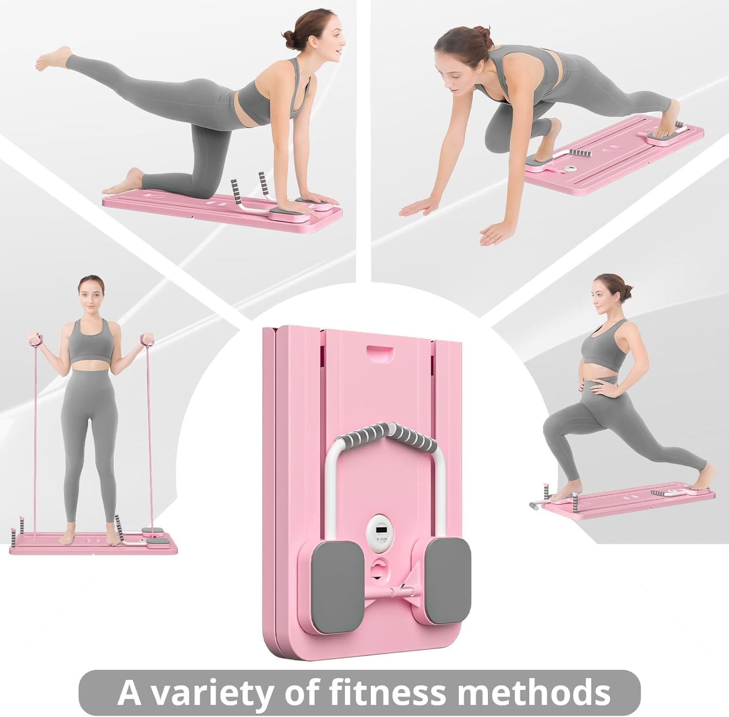 8-in-1 Foldable Pilates Reformer Board( Home Multiple Training Board)/Core, Strength & Flexibility Training