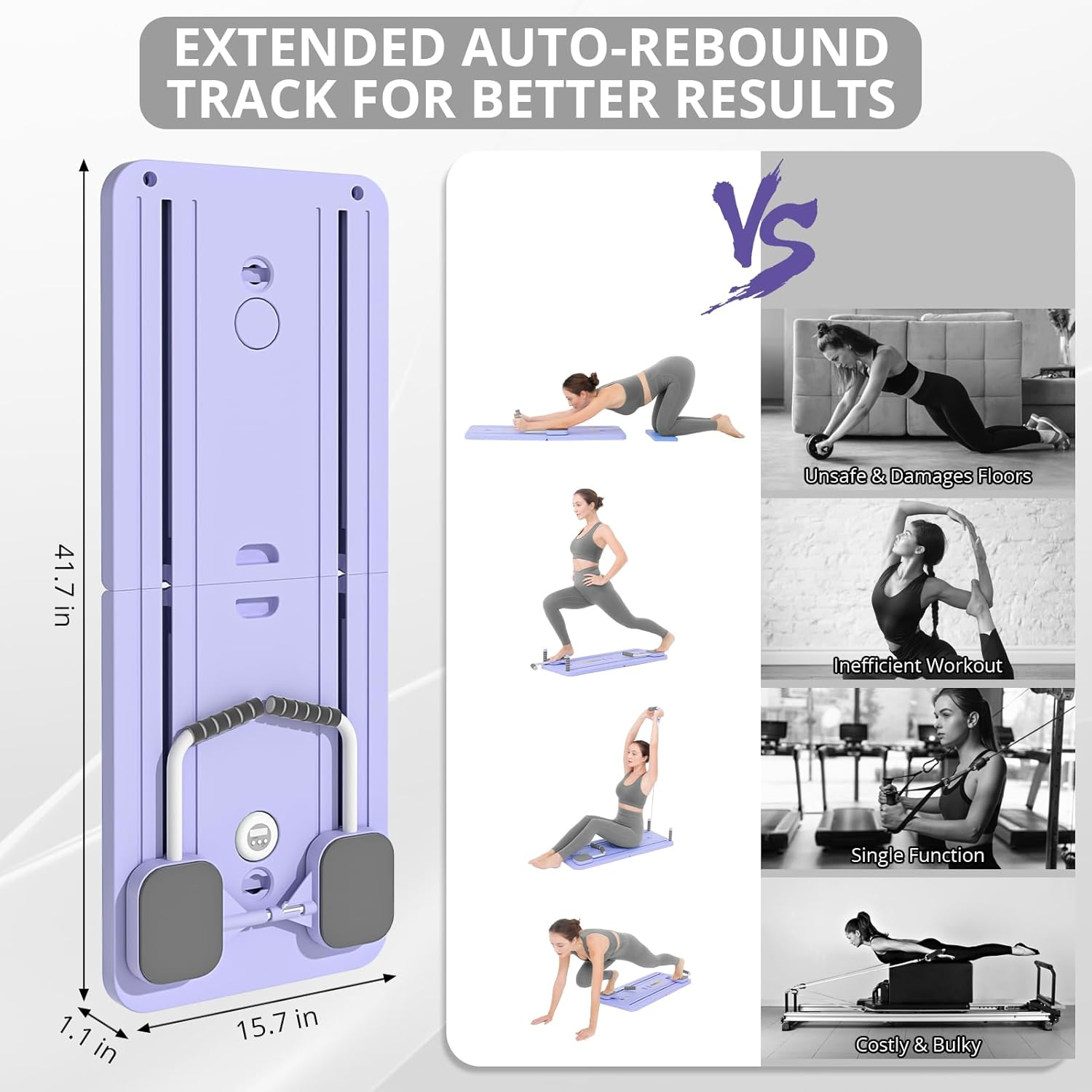 Foldable Pilates Reformer Board (Home Multiple Training Board)/Core, Strength & Flexibility Training