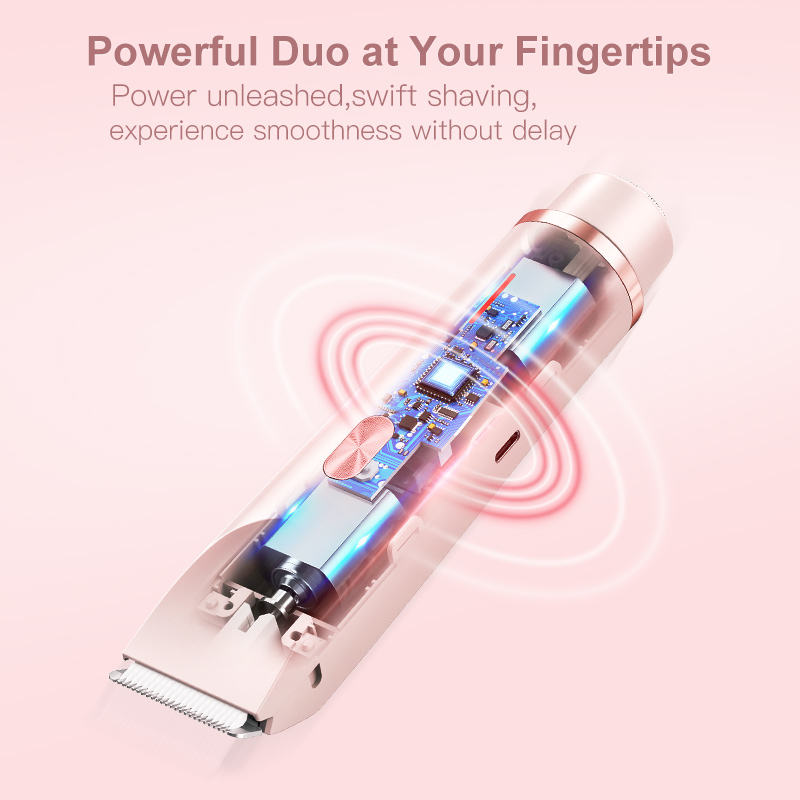 Women’s 2-in-1 Electric Shaver – Dual Head Full Body Hair Remover (Eyebrows, Face, Legs & Underarms)