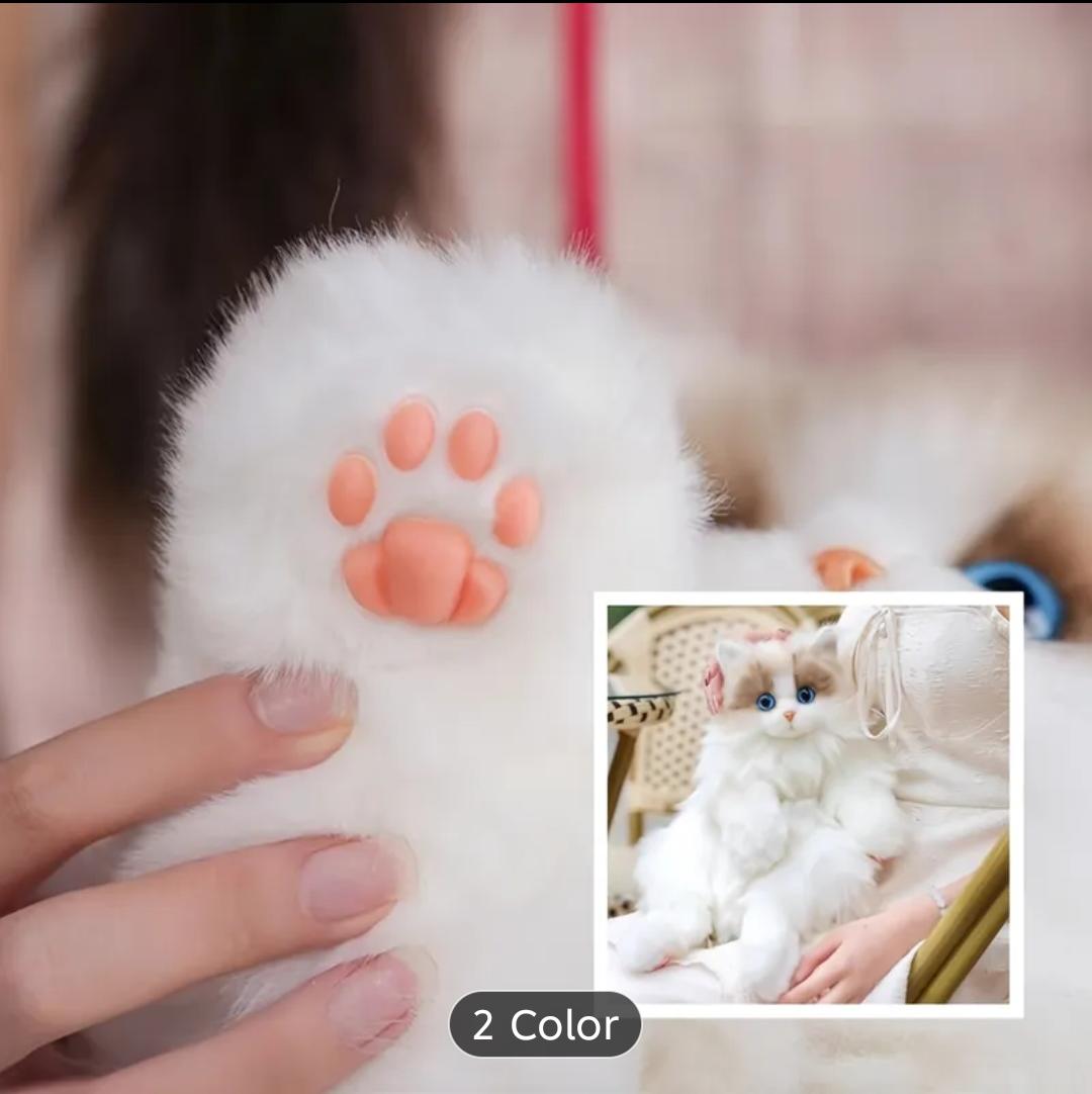 Super Realistic Plush CAT Backpack Travel Storage Stuffed Animals Cat School Bags Cute Cartoon Shopping Bag Animals Plush Bag