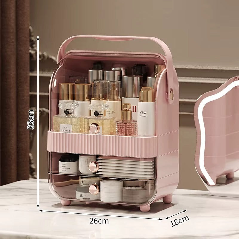 Storage Box 6 Layer Desktop Organizer with Drawers for Makeup Skincare Masks Lipsticks Dustproof Home Storage