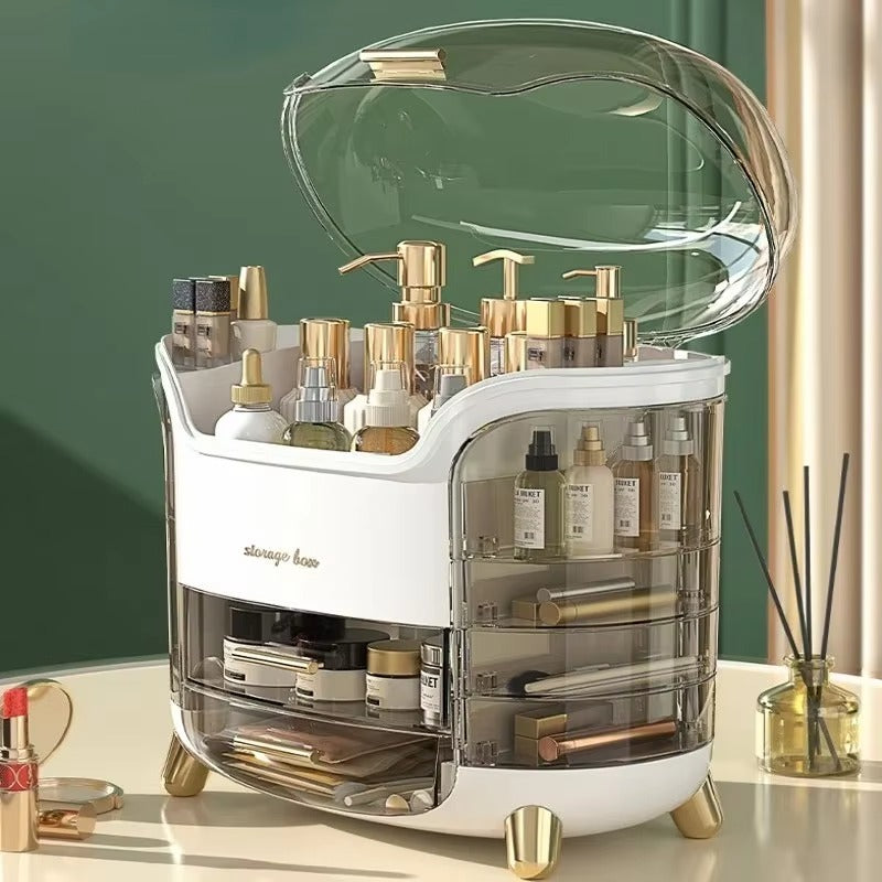 Dressing Table Sundries Container Transparent Desk Makeup Organizer Box Large Capacity Cosmetic Jewelry Storage Drawer