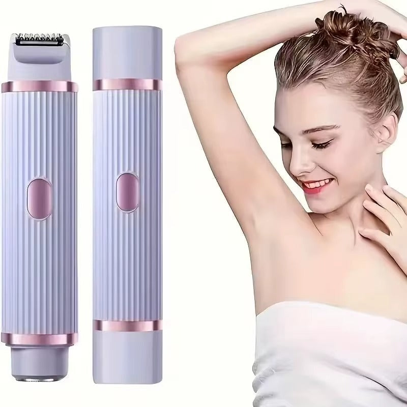 Two In One Women's Electric Shaver - suitable for eyebrows, face, legs, and armpits, portable wet and dry hair remover rate