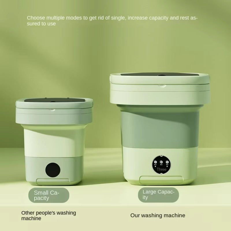 11L Portable Folding Washing Machine Big Capacity With Spin Dryer Bucket for Clothes Travel Home Underwear Socks Mini Washer