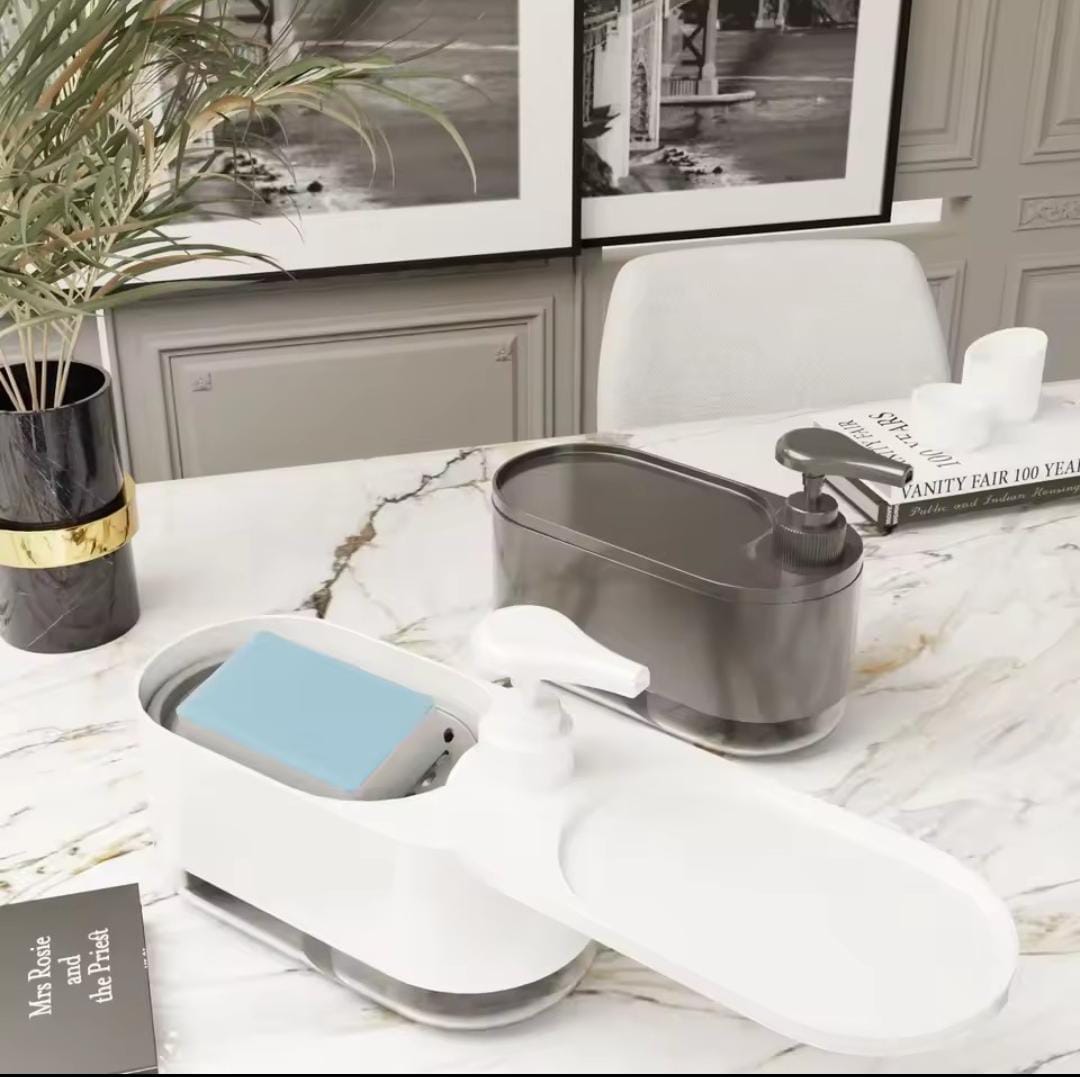 Kitchen Sink Soap Dispenser With Dual Soap Dispensers