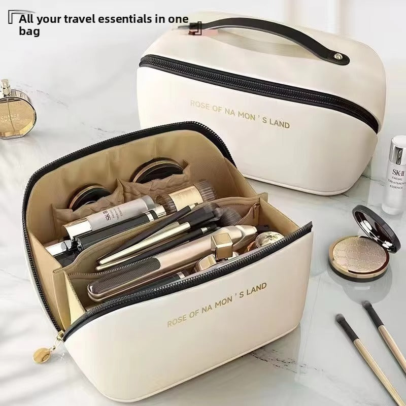 Portable Travel Large Capacity Women's Makeup Bag Multi-Functional Princess Cosmetic Brush Storage Bag Modern Minimalist Style