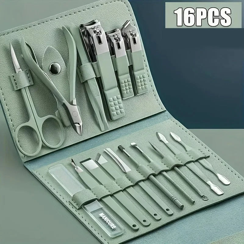 16 Pcs Nail Clippers and Nail Trimming Tool Set