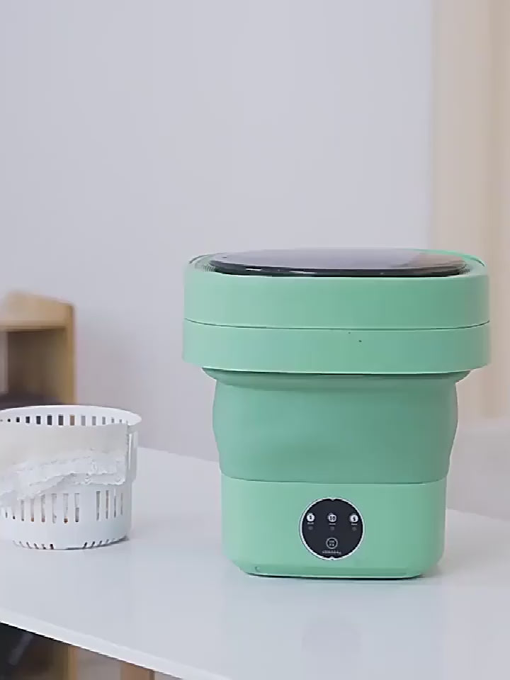 11L Portable Folding Washing Machine Big Capacity With Spin Dryer Bucket for Clothes Travel Home Underwear Socks Mini Washer